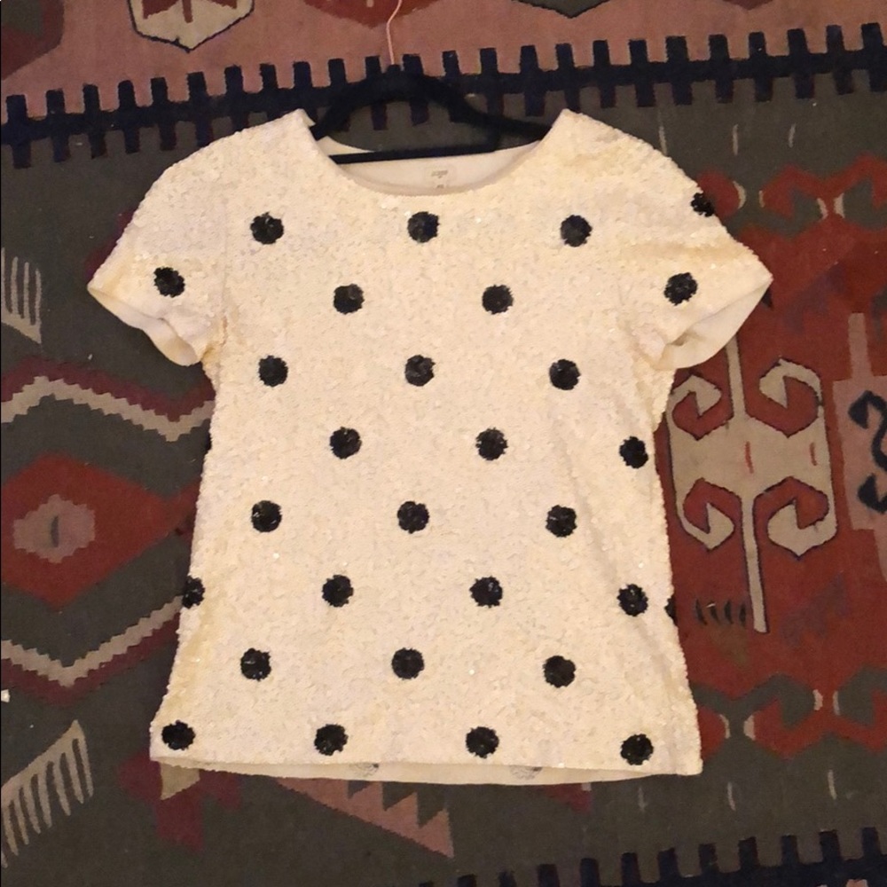 JCrew XS Sequin Shirt